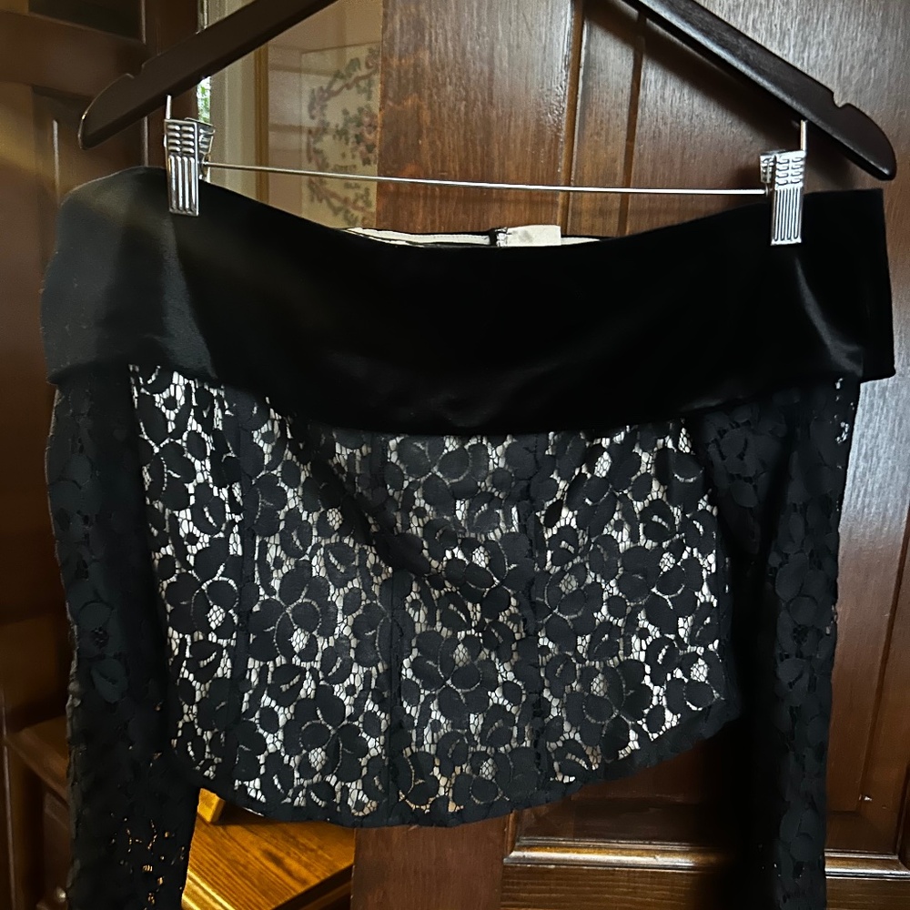 NY&C Velvet and Lace  top XS